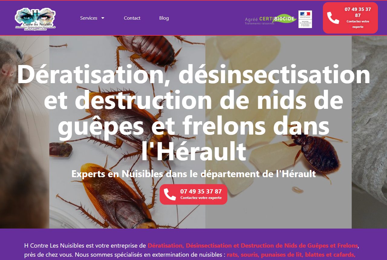Site de H Contre Les Nuisibles