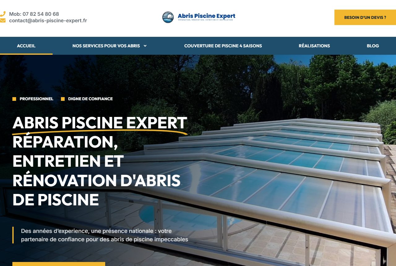 Site d'Abris Piscine Expert