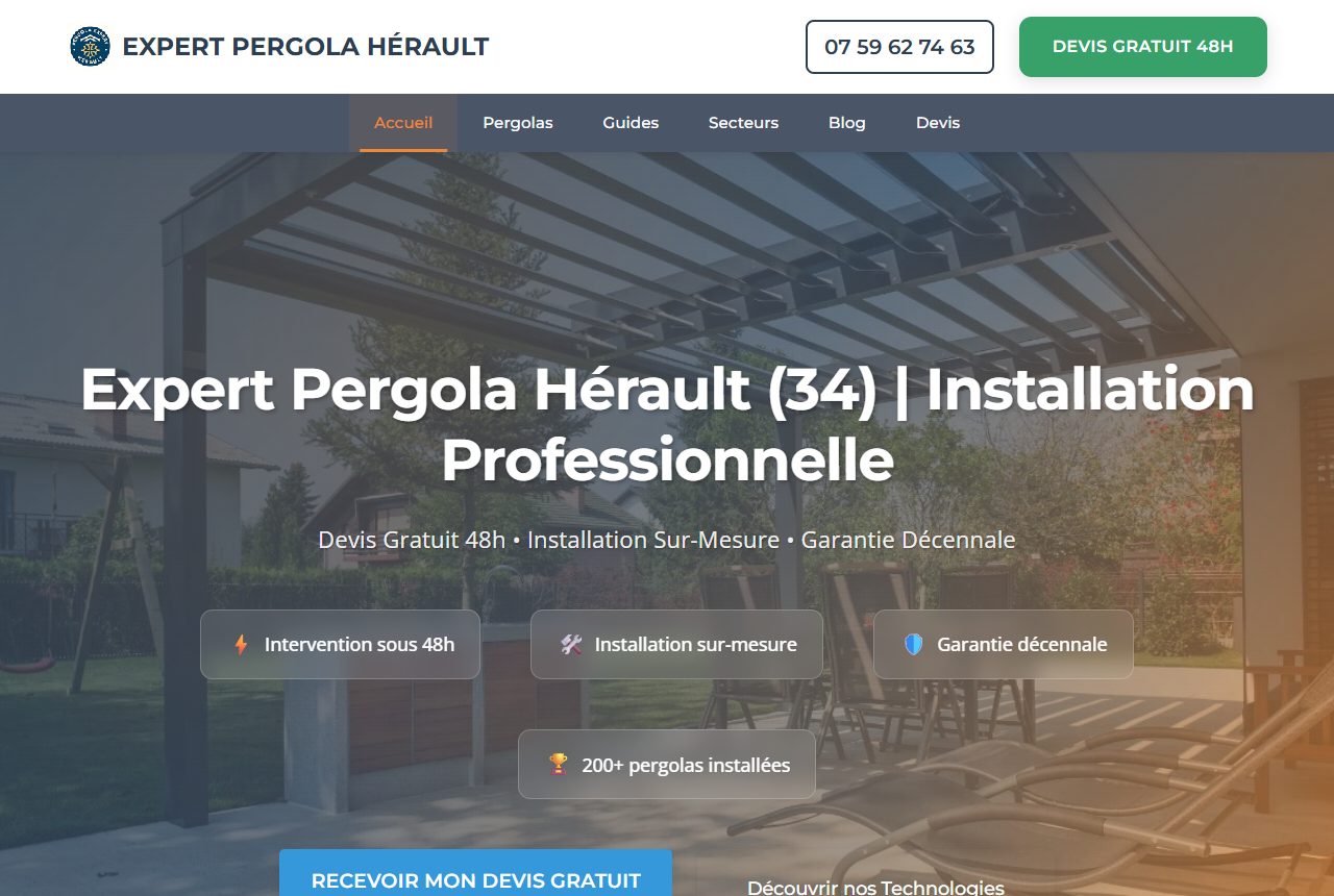 Site d'Expert Pergola Hérault